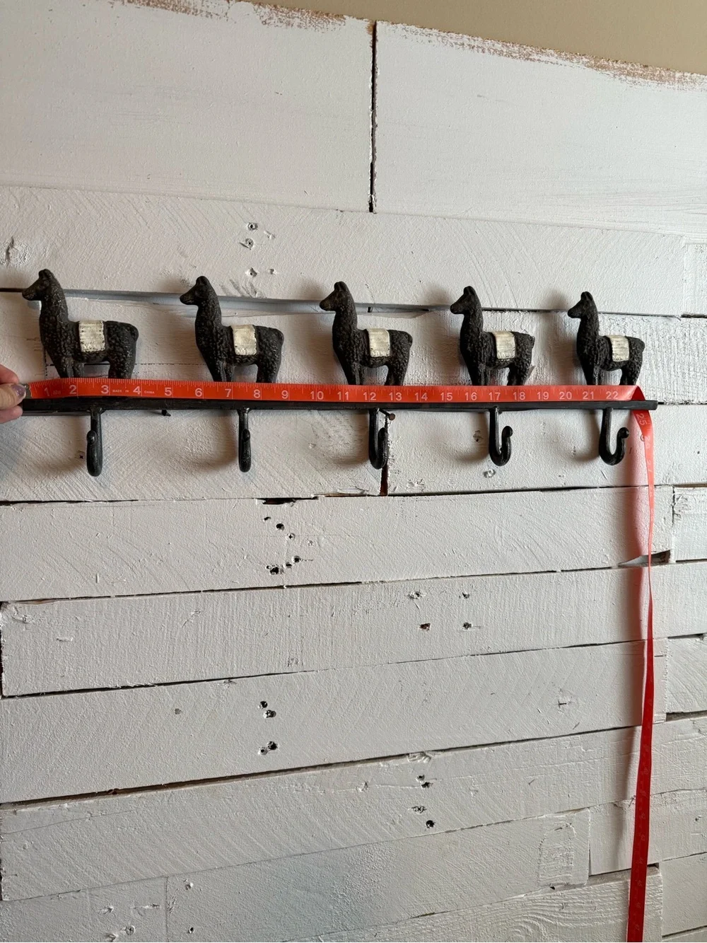 Llama Cast Iron Wall Hook Rack - Rustic Home Organizer